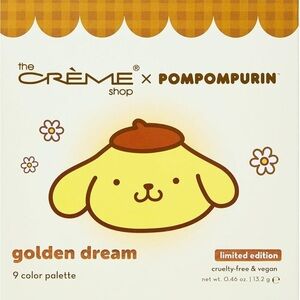 5/$50 🍁 The Crème Shop x Pompompurin Golden Dream Eyeshadow Palette BNWT sealed.